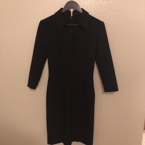 The Row Bodycon Scuba Longsleeve Collared Dress